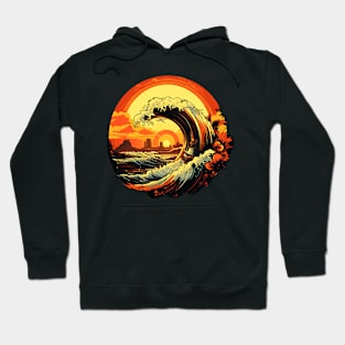 Sunset Surf Ballet: Dancing with Massive Waves 3 Hoodie